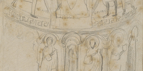 image for: Joan Vallhonrat - Reproducció de les pintures de l'absis de Santa Maria de Taüll - 1909