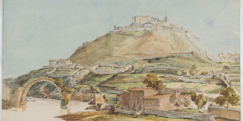 Adolphe Hedwige Alphonse Delamare - Vista de Cardona i del Pont del Diable - 4 d’abril de 1825 image for: Adolphe Hedwige Alphonse Delamare - Vista de Cardona i del Pont del Diable - 4 d’abril de 1825