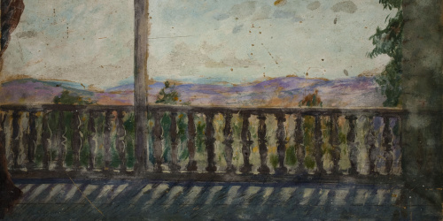 image for: Ricard Canals - Galeria porxada amb paisatge de fons - Cap a 1929