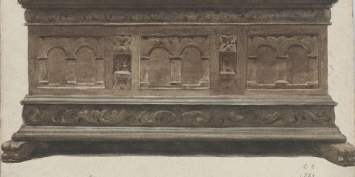 image for: Claudi Lorenzale - Arqueta romànica - Cap a 1840-1860
