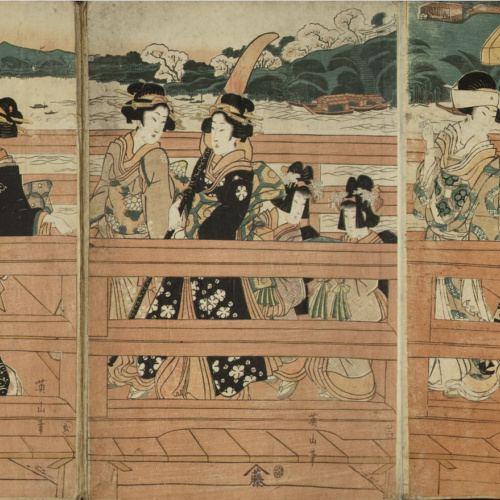 Utagawa Kunisada - Cortesanes (pentàmer) - Finals del segle XVIII – mitjan segle XIX