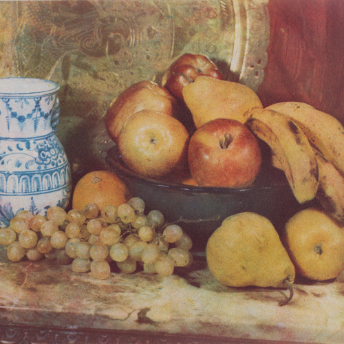 image for: Josep Maria Casals i Ariet - Natura morta amb safata, gerra de ceràmica i fruita - Cap a 1930-1950