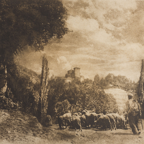 Josep Maria Casals i Ariet - Paisatge amb pastor i ramat - Cap a 1935 image for: Josep Maria Casals i Ariet - Paisatge amb pastor i ramat - Cap a 1935