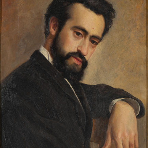 image for: F. Malagarriga - Retrat de l&#039;artista Apel·les Mestres (1854-1936) - 1874