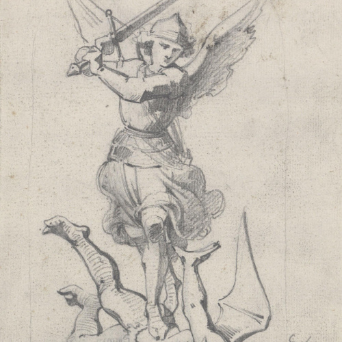 image for: Claudi Lorenzale - Sant Miquel Arcàngel (anvers) / Sant Miquel Arcàngel (revers) - Cap a 1850-1870