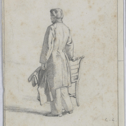 image for: Claudi Lorenzale - Home vestit amb jaqué d&#039;esquena - Cap a 1850-1860