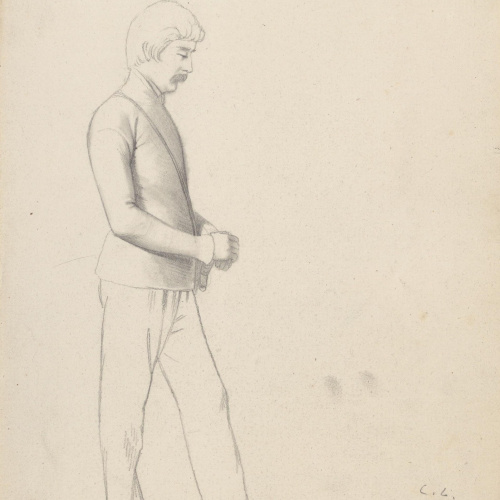 image for: Claudi Lorenzale - Home vestit amb una jaqueta curta i ajustada - Cap a 1860-1880