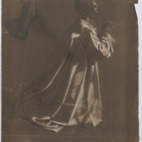 image for: Claudi Lorenzale - Figura masculina i estudi de bota - Cap a 1860-1870