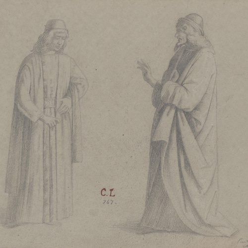 image for: Claudi Lorenzale - Dos personatges - Cap a 1839-1840