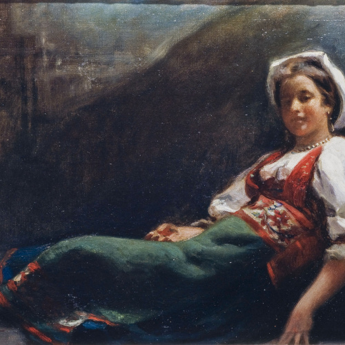 image for: Raimundo de Madrazo Garreta - Camperola romana - Cap a 1865-1900