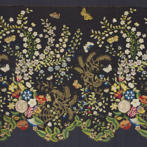 image for: Anònim - Volant de cobrellit de blonda policroma - Cap a 1830-1860 [1]
