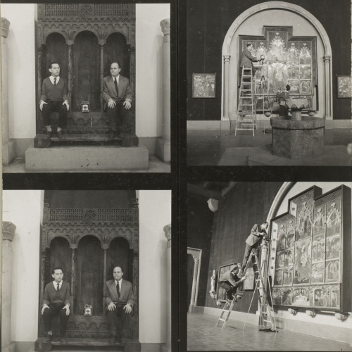 image for: Oriol Maspons - Oriol Maspons i Julio Ubiña al Museu d&#039;Art de Catalunya (contactes) - 1957