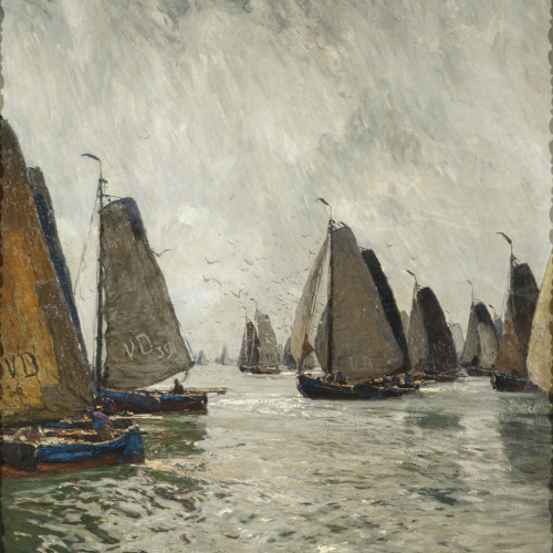 image for: Hans von Bartels - Barques pescadores al Zuiderzee (Països Baixos) - Cap a 1896