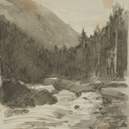 image for: Lluís Rigalt - Paisatge amb riu - Cap a 1873-1874
