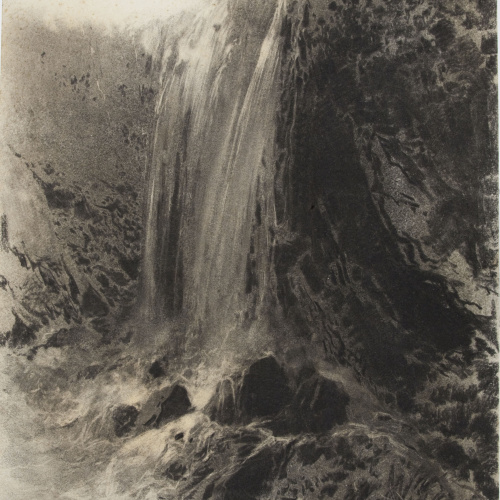 image for: Baldomer Galofre - Paisatge amb cascada - Cap a 1880-1886