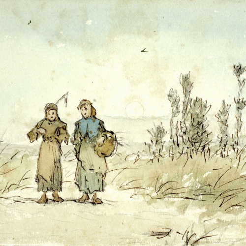 image for: Modest Urgell - Paisatge amb camperoles - Cap a 1864