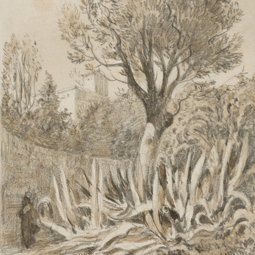 image for: Lluís Rigalt - Paisatge amb atzavares - Març de 1874