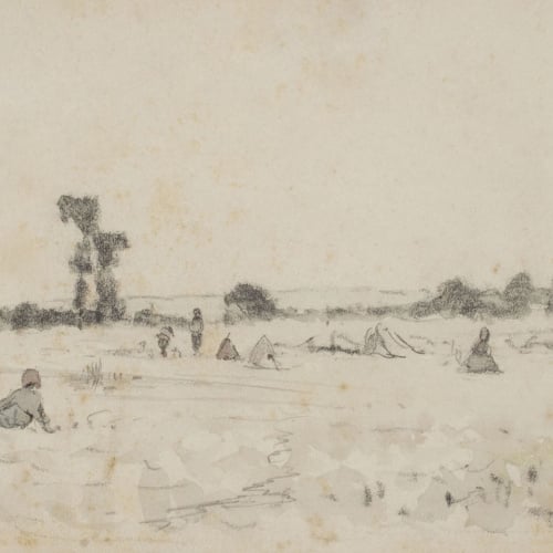 image for: Modest Urgell - Paisatge amb camperoles - Cap a 1864