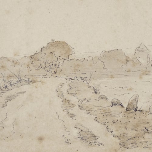 image for: Modest Urgell - Paisatge amb camperola - Cap a 1864