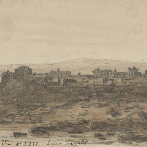 image for: Lluís Rigalt - Paisatge amb ruïnes clàssiques - Novembre de 1875
