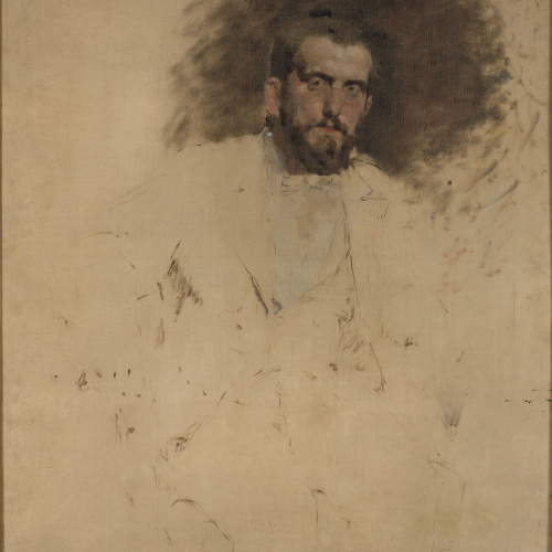 image for: Antoni Fabrés - Esbós per a un retrat del pintor Francesc Casanovas i Gorchs - Cap a 1892-1895