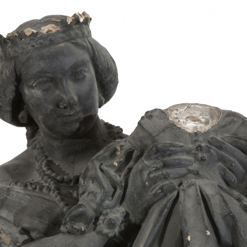 image for: Agapit Vallmitjana Barbany - Retrat de la reina Isabel II presentant el príncep Alfons - 1860 [3]