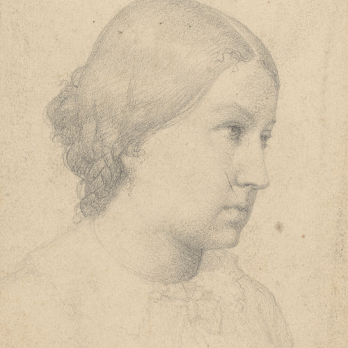 image for: Francesc Torras - Retrat d&#039;una dona - Cap a 1855-1870