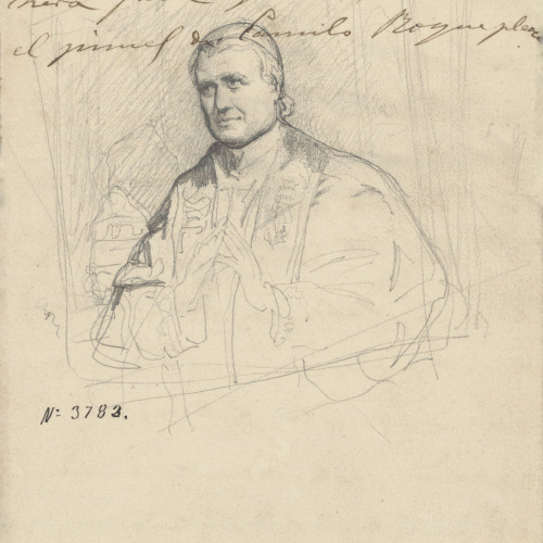 image for: Francesc Torras - Retrat del Papa Pius IX - Cap a 1862