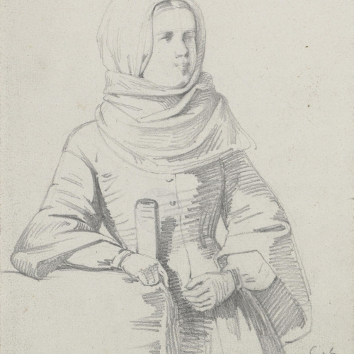 Claudi Lorenzale - Retrat de jove - Cap a 1850-1870 image for: Claudi Lorenzale - Retrat de jove - Cap a 1850-1870