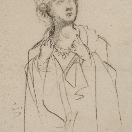 Ramon Martí i Alsina - Retrat de Pepita O. - Cap a 1865-1870 image for: Ramon Martí i Alsina - Retrat de Pepita O. - Cap a 1865-1870