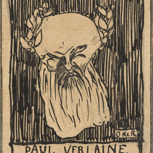 Eugeni d'Ors - Retrat de Paul Verlaine - Cap a 1910-1920 image for: Eugeni d'Ors - Retrat de Paul Verlaine - Cap a 1910-1920