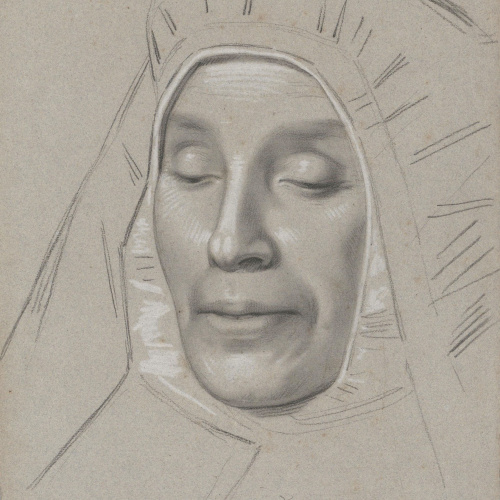 image for: Claudi Lorenzale - Retrat de monja - Cap a 1850-1870