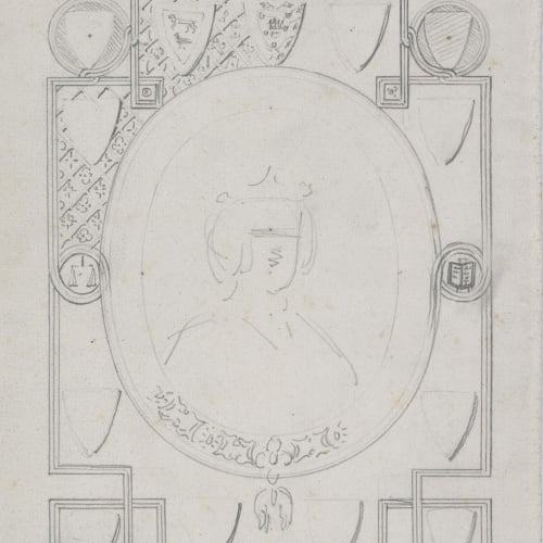 image for: Claudi Lorenzale - Projecte de marc per al retrat de la reina Isabel II - Cap a 1860-1870
