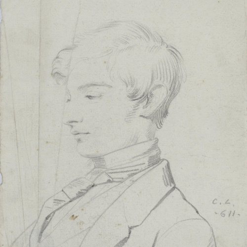 image for: Claudi Lorenzale - Retrat de jove - Cap a 1840-1860