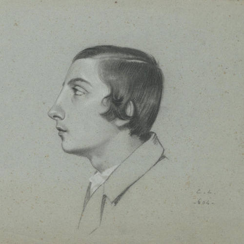 image for: Claudi Lorenzale - Retrat de jove - Cap a 1840-1860