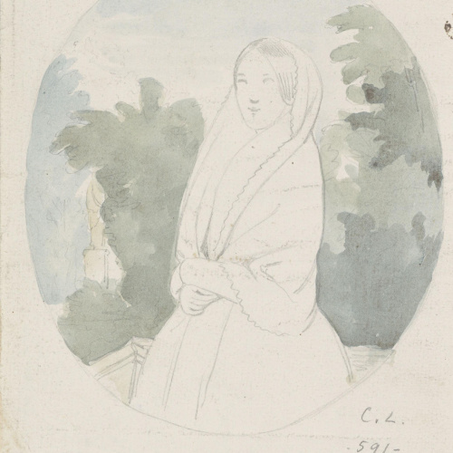 image for: Claudi Lorenzale - Retrat de noia jove - Cap a 1860-1880