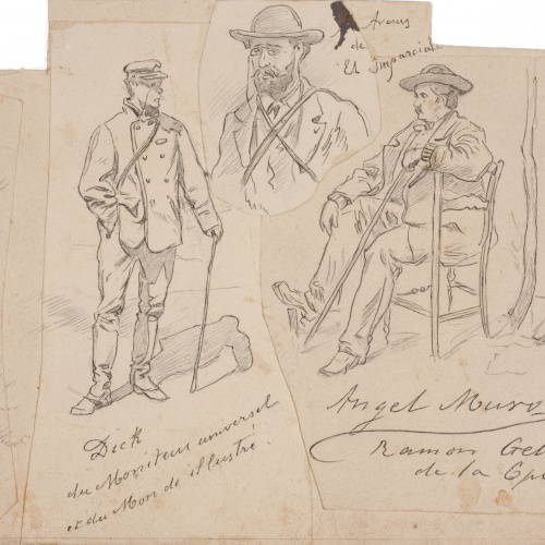 image for: Josep Lluís Pellicer - Retrats dels corresponsals S. de Jugnescor [?], Dick, M. Arans, Angel Muro i Ramon Gelsí - 1874