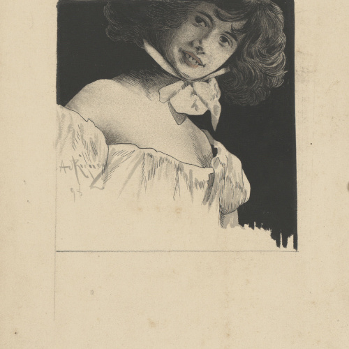 image for: Alexandre de Riquer - Retrat de noia jove - 1898