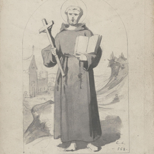 Claudi Lorenzale - Sant Francesc - Cap a 1850-1870 image for: Claudi Lorenzale - Sant Francesc - Cap a 1850-1870