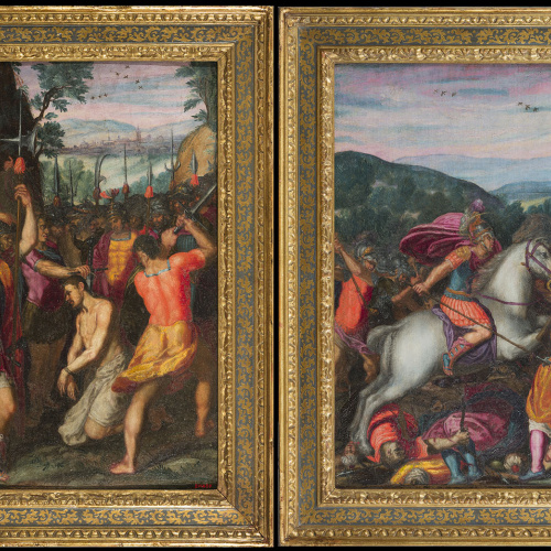 image for: Joan Baptista Toscano - Compartiments d&#039;un retaule de sant Jaume - Entre 1600-1615