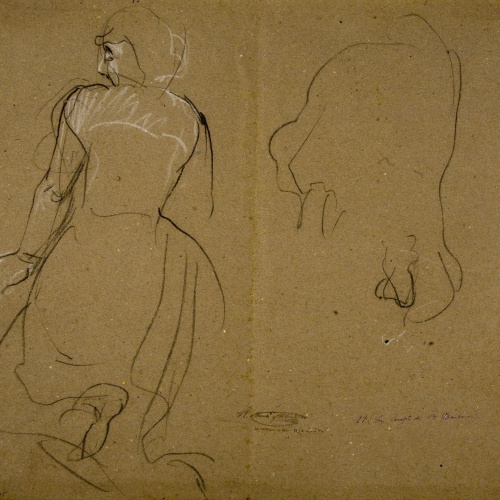 image for: Ramon Martí i Alsina - Esbós per al quadre «La companyia de Santa Bàrbara» - Cap a 1891