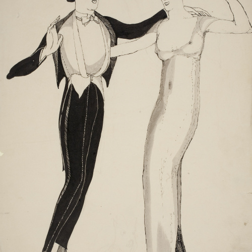 image for: Ismael Smith - Parella elegant. Il·lustració satírica - 1911