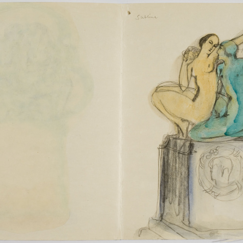 image for: Ismael Smith - Projecte de monument «Love Life» (anvers) / Projecte escultòric «Sublime» (revers) - Cap a 1922-1924 [1]