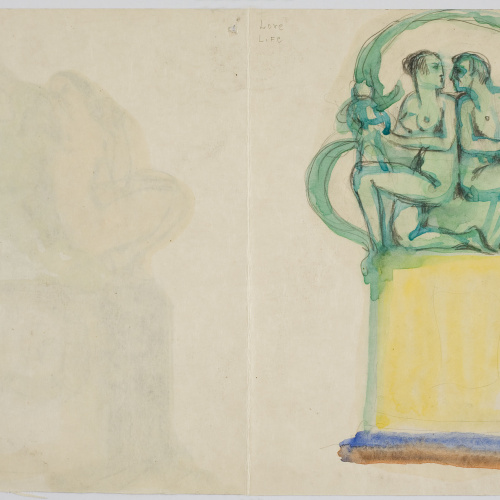 image for: Ismael Smith - Projecte de monument «Love Life» (anvers) / Projecte escultòric «Sublime» (revers) - Cap a 1922-1924