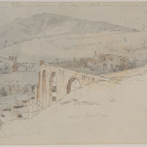 image for: Adolphe Hedwige Alphonse Delamare - Restes de l’Aqüeducte de Can Turull a Vallcarca - Novembre de 1827