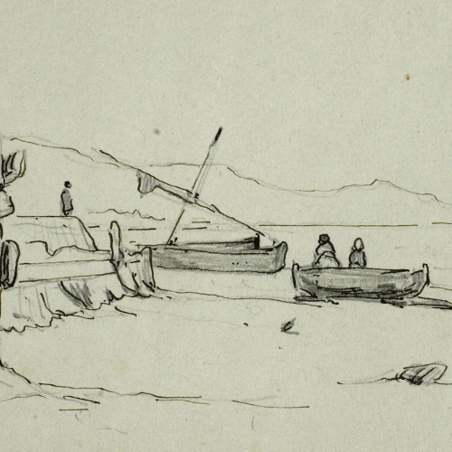 image for: Modest Urgell - Barques a la platja - Cap a 1864