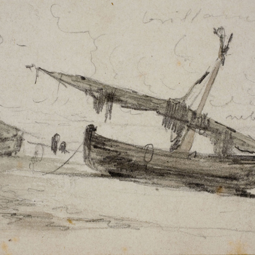 image for: Modest Urgell - Barques a la platja - Cap a 1864