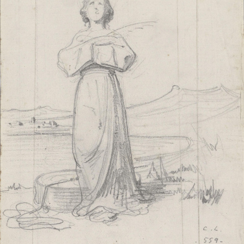 Claudi Lorenzale - Santa Cristina - Cap a 1850-1870 image for: Claudi Lorenzale - Santa Cristina - Cap a 1850-1870