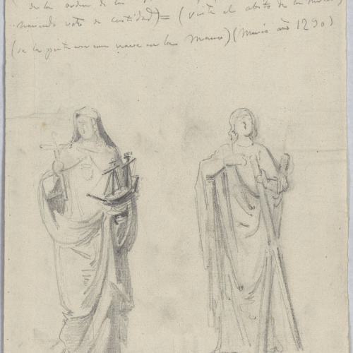 Claudi Lorenzale - Santa Maria de Cervelló i santa Eulàlia - Cap a 1850-1870 image for: Claudi Lorenzale - Santa Maria de Cervelló i santa Eulàlia - Cap a 1850-1870