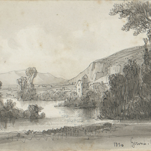 image for: Lluís Rigalt - Gerona. Camino de Pedret - 1850